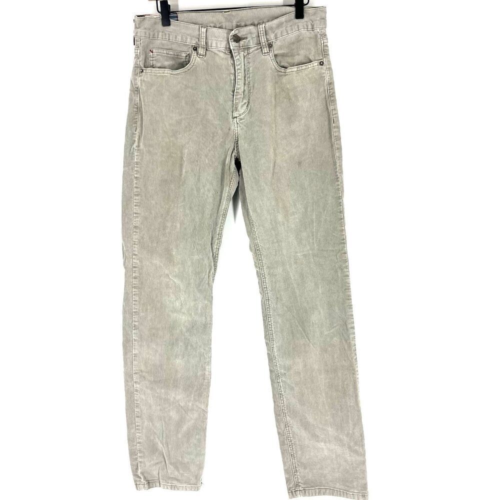 Marine Layer Cambridge Cord Pants Size 32x32 Mens Gray Corduroy Stretch Preppy